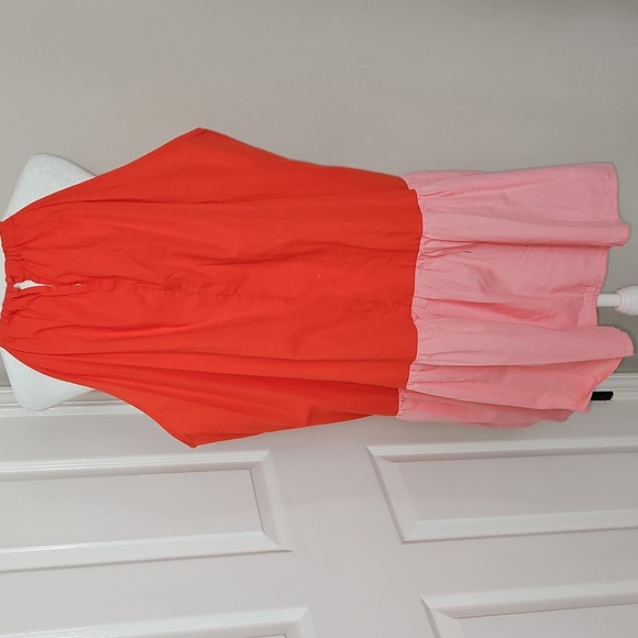 Never Fully Dressed Curve Red and Pink Trapeze Mini Dress - Picture 8 of 10